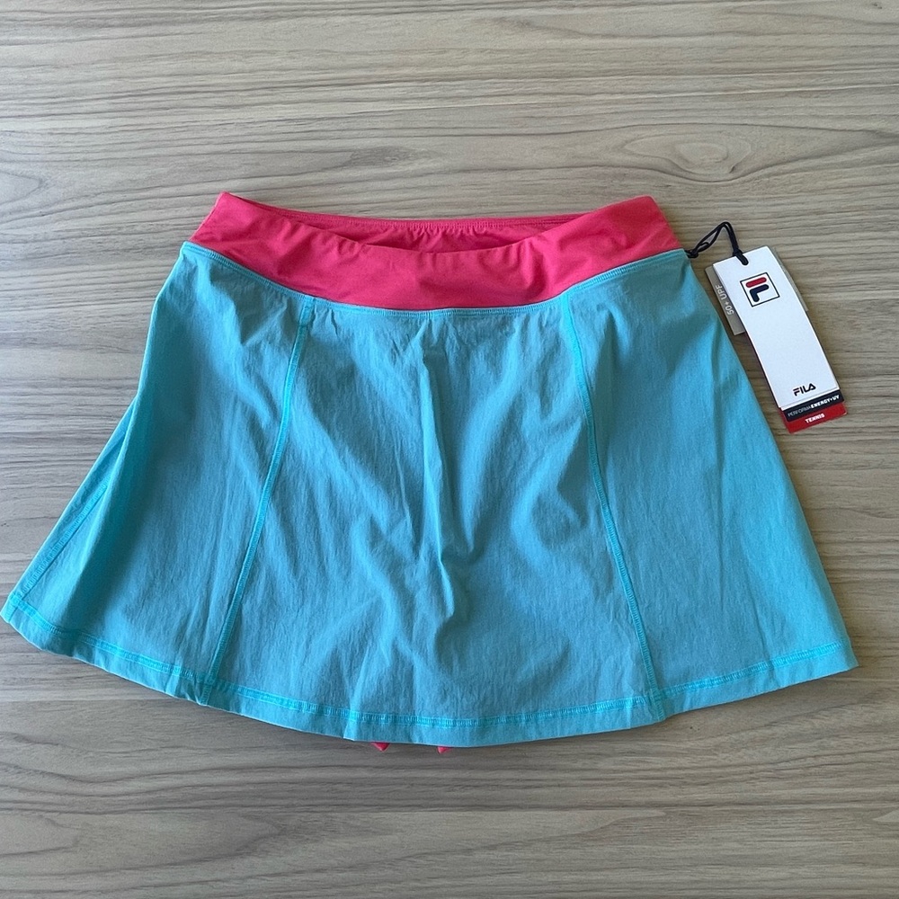 Fila Women's Teal and Coral Skater Skirt